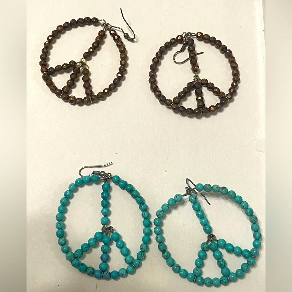 Lot of Peace Earrings! Boho baby!